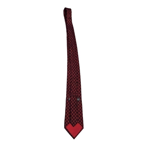 KILGOUR, FRENCH, & STANBURY Men's Neck Tie Printed Red Black England Silk - Picture 5 of 8